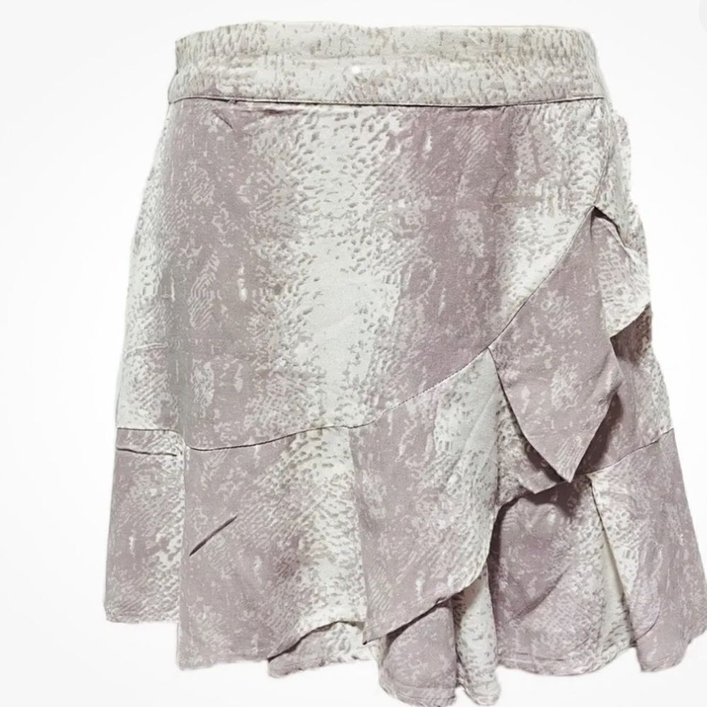 NWT Sim & Sam Faux Wrap Ruffle Mini Skirt in Summer Snake Size: M